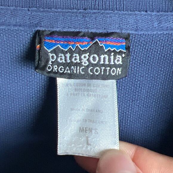 Patagonia 100% Cotton Fleece Mens Sweater Button Up Size L - Picture 3 of 8